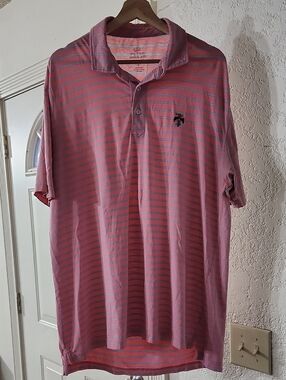 Peter Millar Seaside Golf Gasparilla Skull Polo Shirt Sz L Preppy Golf Active